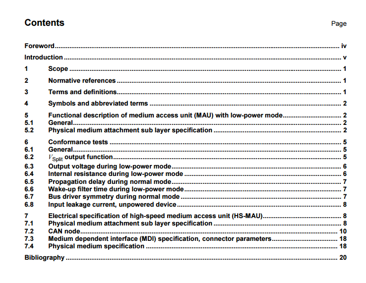 ISO 11898-5-2007道路车辆.控制器区域网络——低功率模式的高速媒体访问单元