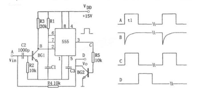 555电压检测电路_555构成的脉宽检测电路