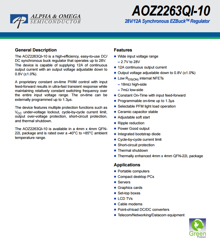 AOZ2263QI-10DC-DC开关稳压器资料下载.pdf