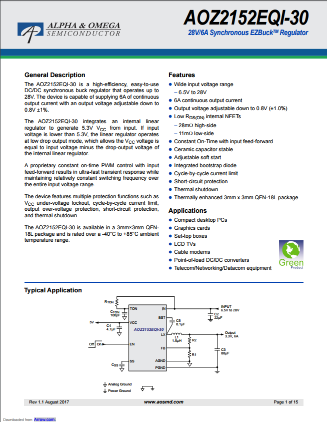 AOZ2152EQI-3031芯片资料下载.pdf