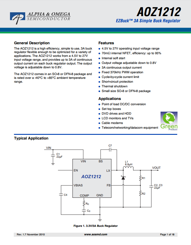 AOZ1212DI芯片资料文档下载.pdf