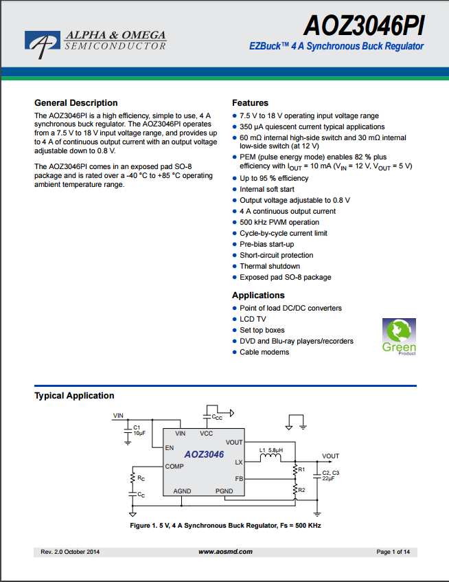 AOZ3046PI芯片资料文档下载.pdf