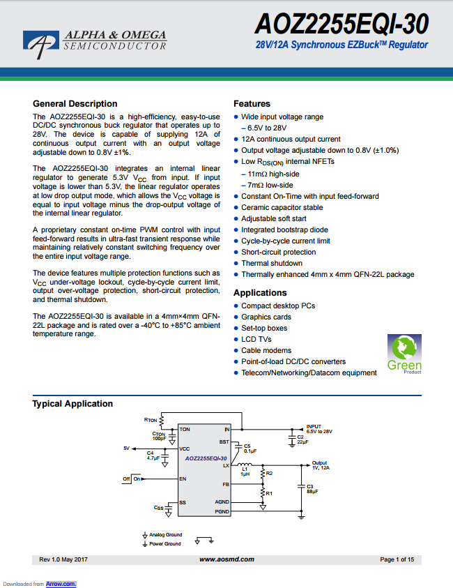 AOZ2255EQI-30芯片资料下载.pdf