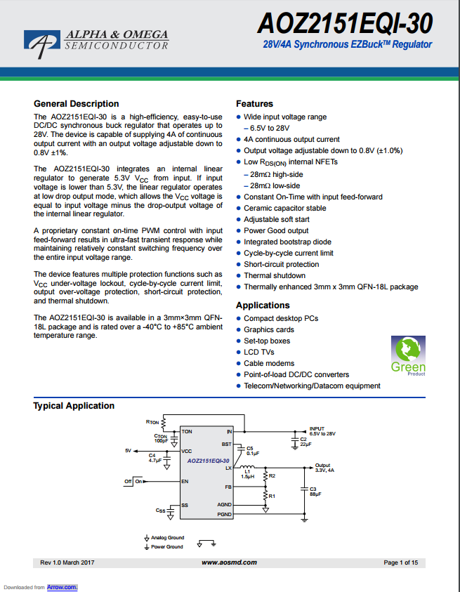 AOZ2151EQI-3031芯片资料下载.pdf