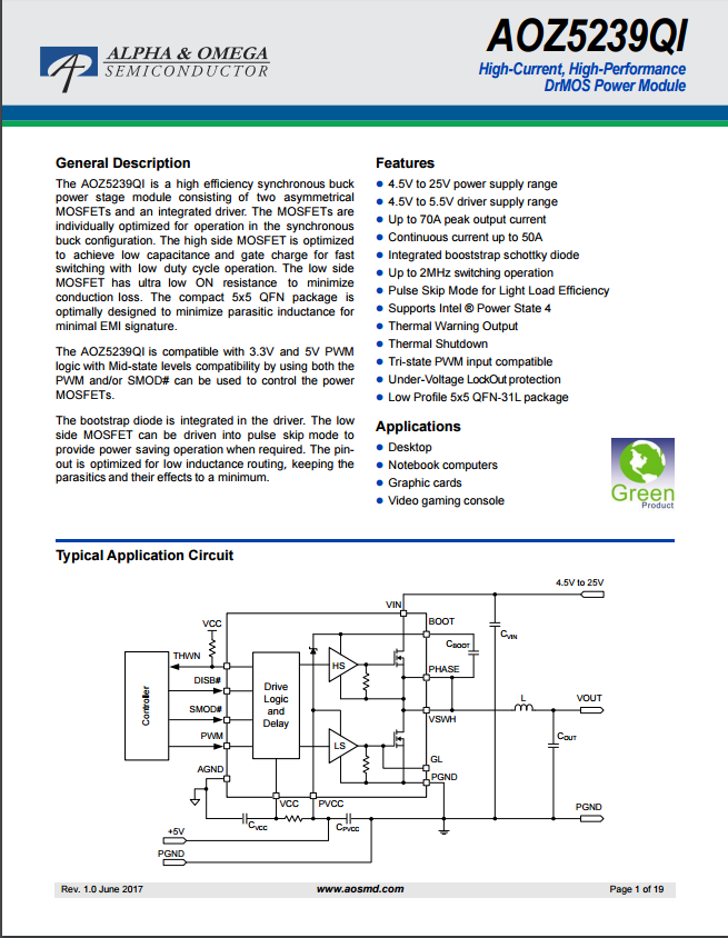 AOZ5239QI芯片资料文档下载.pdf