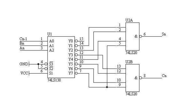 74ls138应用电路图大全五款74ls138全加器电路抢答器电路三人表决器