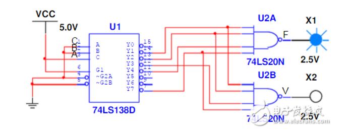 74ls138应用电路图大全(五款74ls138全加器电路/抢答器电路/三人表决