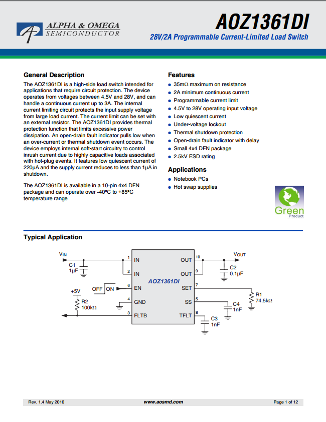 AOZ1361DI-01芯片资料文档下载.pdf