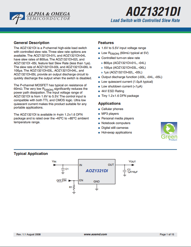 AOZ1321DI芯片资料文档下载.pdf