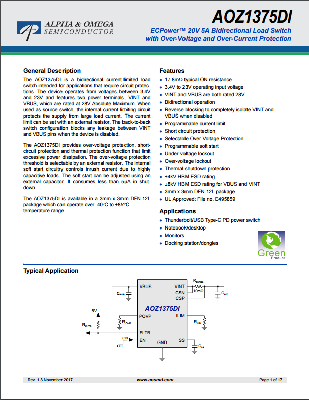 AOZ1375DI-01芯片資料文檔下載.pdf