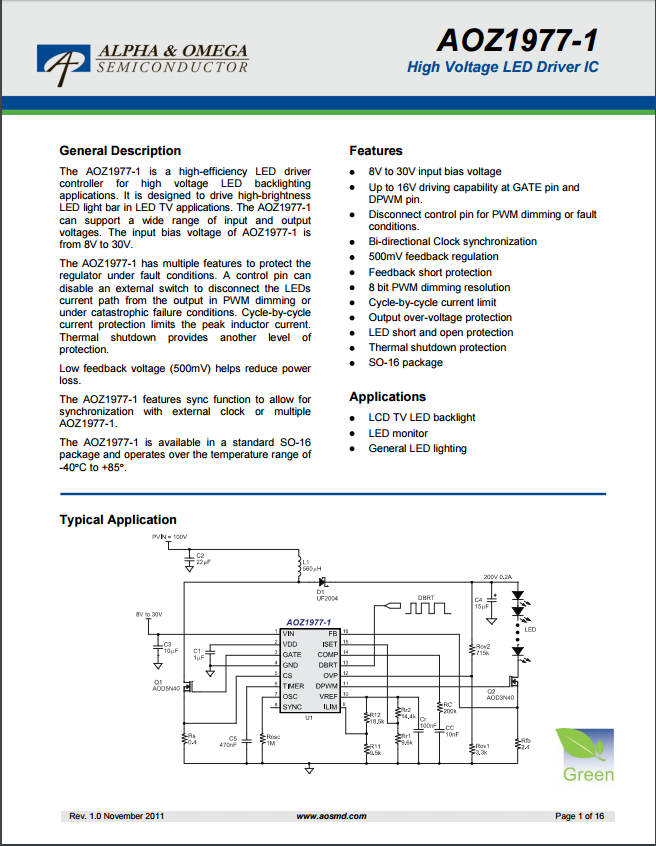 AOZ5036QI-01芯片資料文檔下載.pdf