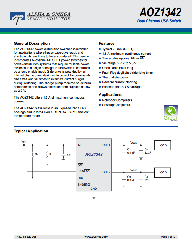 AOZ1342PI-1芯片资料文档下载.pdf