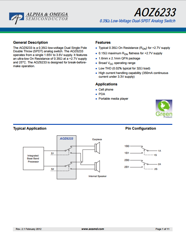 AOZ6233QI芯片资料文档下载.pdf