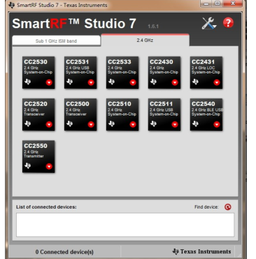 CC430学习笔记----SmartRF Studio 7