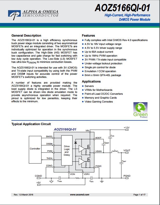 AOZ5166QI芯片资料文档下载.pdf