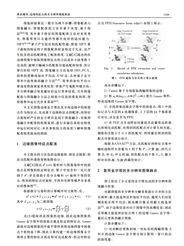 邊緣特征點(diǎn)的多分辨率圖像拼接