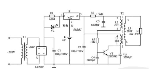 一種簡單應急燈電路設(shè)計