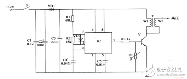 简单电子点火器电路图大全（NE555\磁电机\晶体管\电源）