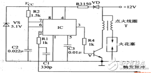 简单电子点火器电路图大全（NE555\磁电机\晶体管\电源）