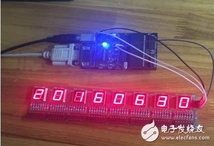 74LS164扩展的8位LED串行显示接口电路