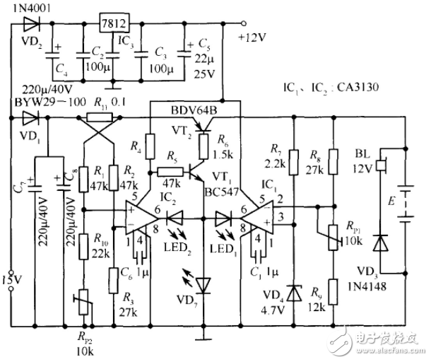 图2-1 交流发电机的组成