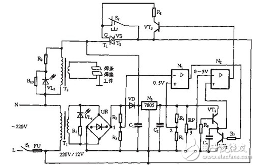 点焊机控制板电路图大全（双向晶闸管/变压器/）