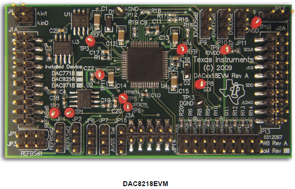 DAC8218EVM的特性、操作和使用和DAC8218的评估板的详细概述