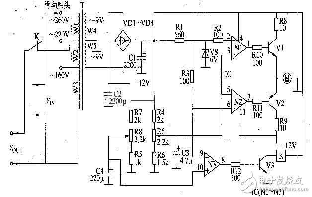 交流稳压电源电路图大全(交流稳压器/可控硅/零触发)