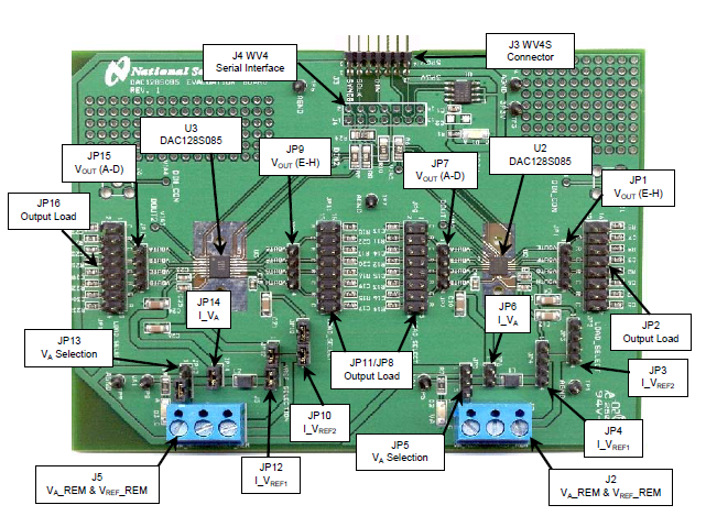 DAC128S085,12位10位8位八进制微功耗数模转换器评估板的详细资料概述