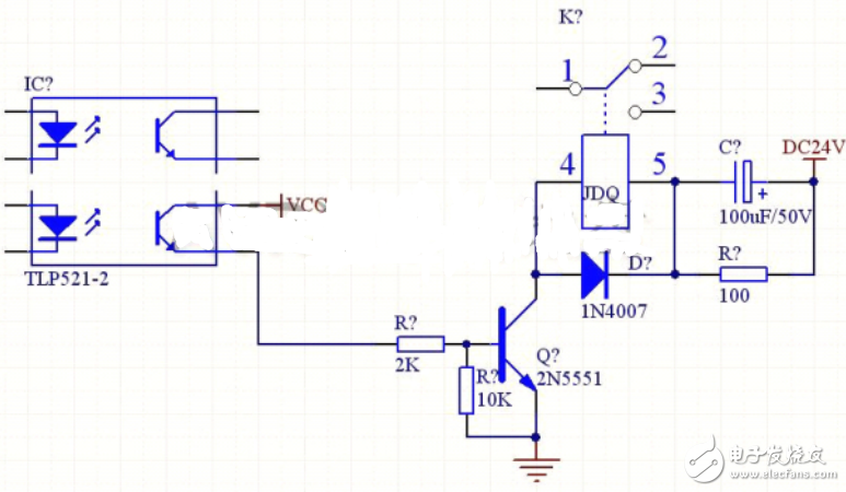 光耦驅動繼電器電路圖大全（光電耦合器/ULN2803 /開關電路）