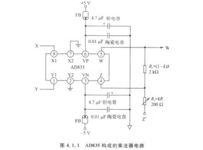 ad835应用电路图大全（五款调幅电路/乘法器/宽带压控放大器电路）