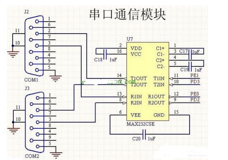 主板串口RS232芯片烧毁问题分析(RS232作用及电路图) - 接口\/总线\/驱动 - 电子发烧友网