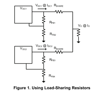 压载电阻器允许两个并联DC/DC转换器之间的负载分配