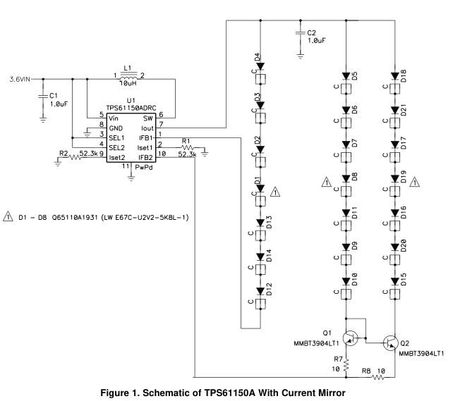 如何使用TPS61150/50A为多个WLED串供电