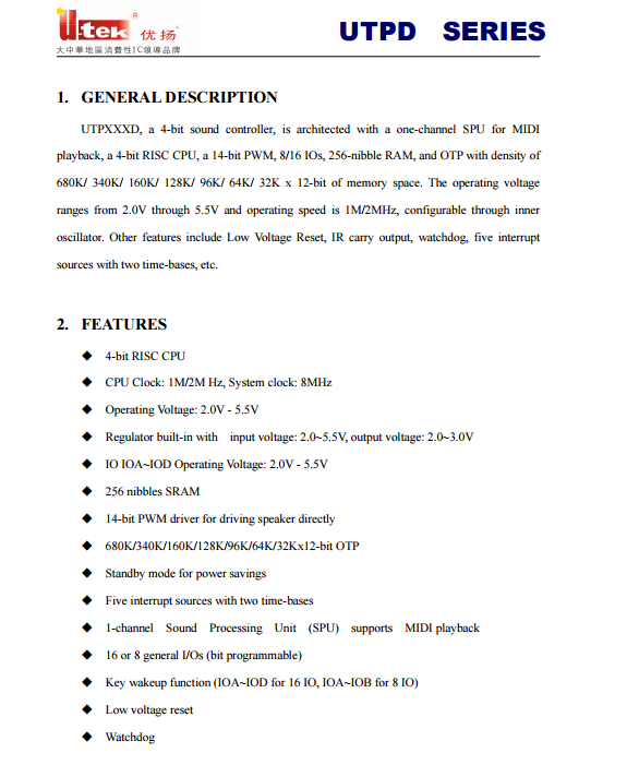 UTP语音D系列-OTP语音芯片_V1.0.pdf