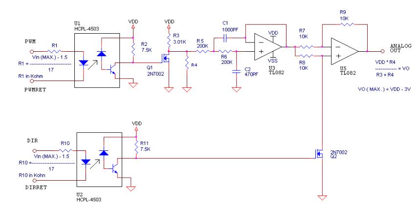 PWM转换为模拟量电压的电路介绍