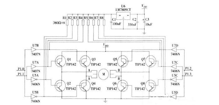 步进电机驱动电路图大全（六款二相步进电机/三相反应式/LT2221驱动电路）