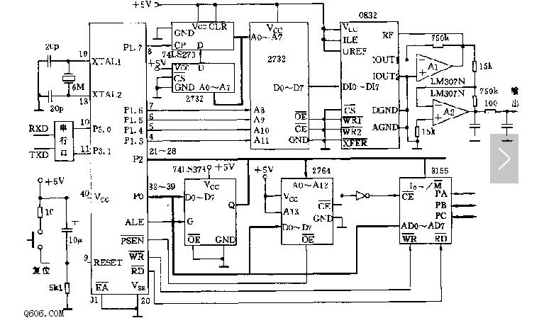 锁存器74ls373应用电路图大全