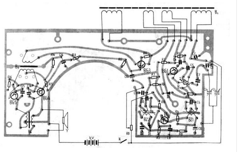 半導(dǎo)體收音機(jī)實(shí)物電路圖大全