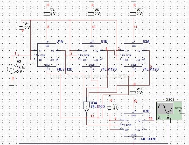 74ls112应用电路图大全（模七计数器/抢答器电路）