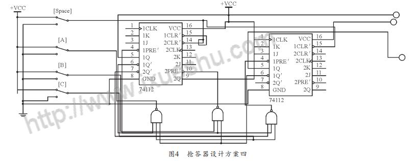 74ls112应用电路图大全（模七计数器/抢答器电路）