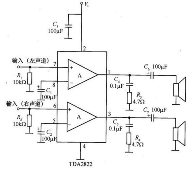 一文看懂tda2822和tda2822m的区别（引脚功能及电路图）