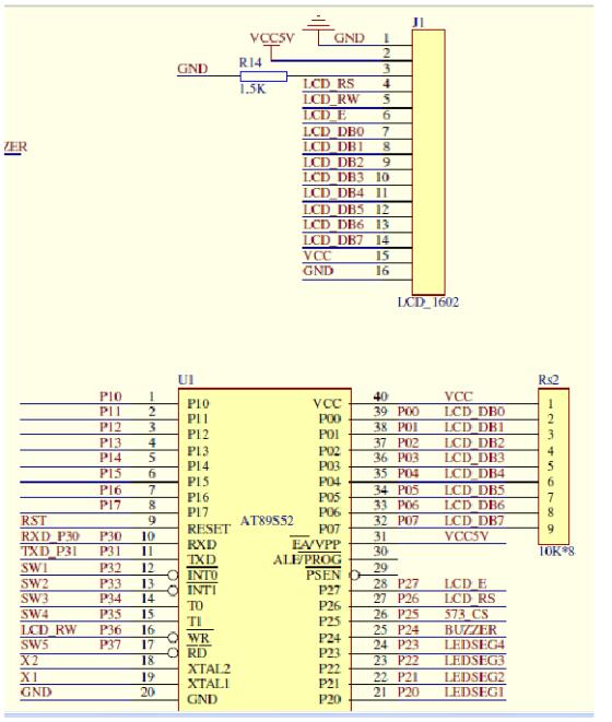 lcd1602顯示電路圖大全（兩款lcd1602液晶顯示電路原理圖）