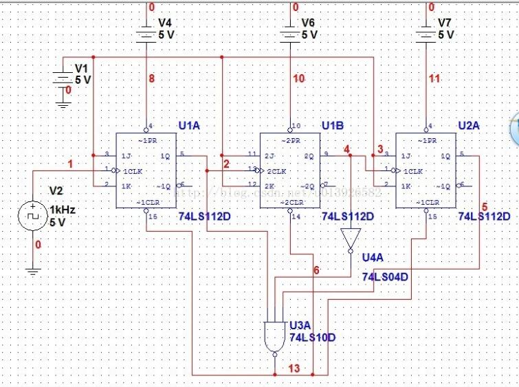 74ls112应用电路图大全（模七计数器/抢答器电路）