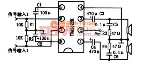 一文看懂tda2822和tda2822m的区别（引脚功能及电路图）