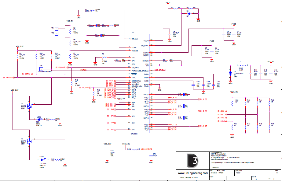 DRV830x的EVM框圖和詳細電路示意圖(免費下載)