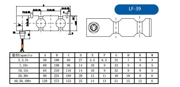 多轴力传感器LF39参数说明