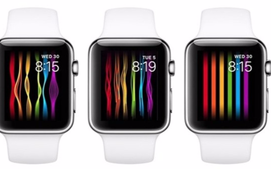 苹果推出Apple Watch的全新彩虹表盘