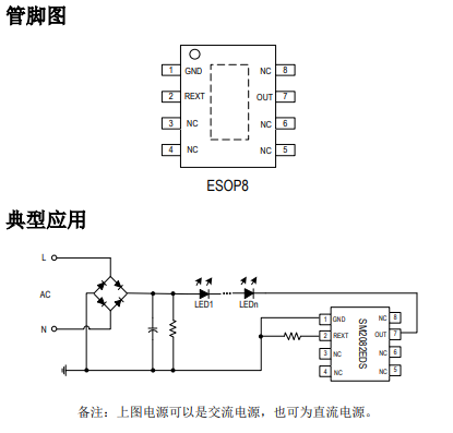 LED线性恒流芯片SM2082EDS的介绍和应用说明详细资料概述