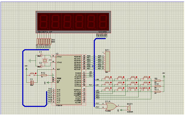 数字钟的proteus仿真电路及C语言程序设计的详细中文资料概述